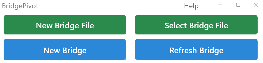 Screenshot after clicking New Bridge File